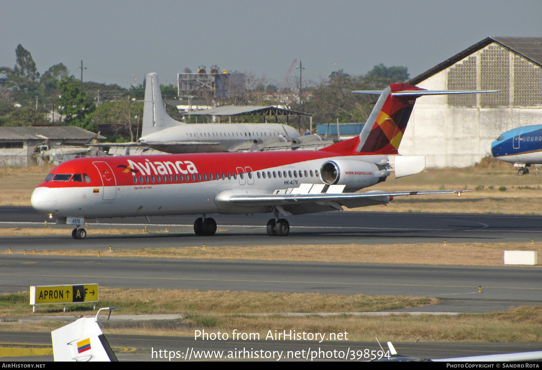 Aircraft Photo of HK-4578 | Fokker 100 (F28-0100) | Avianca | AirHistory.net #398594