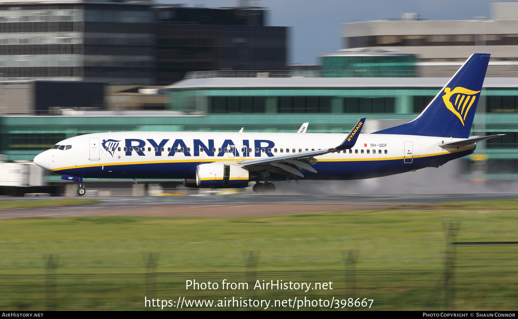 Aircraft Photo of 9H-QDF | Boeing 737-800 | Ryanair | AirHistory.net #398667