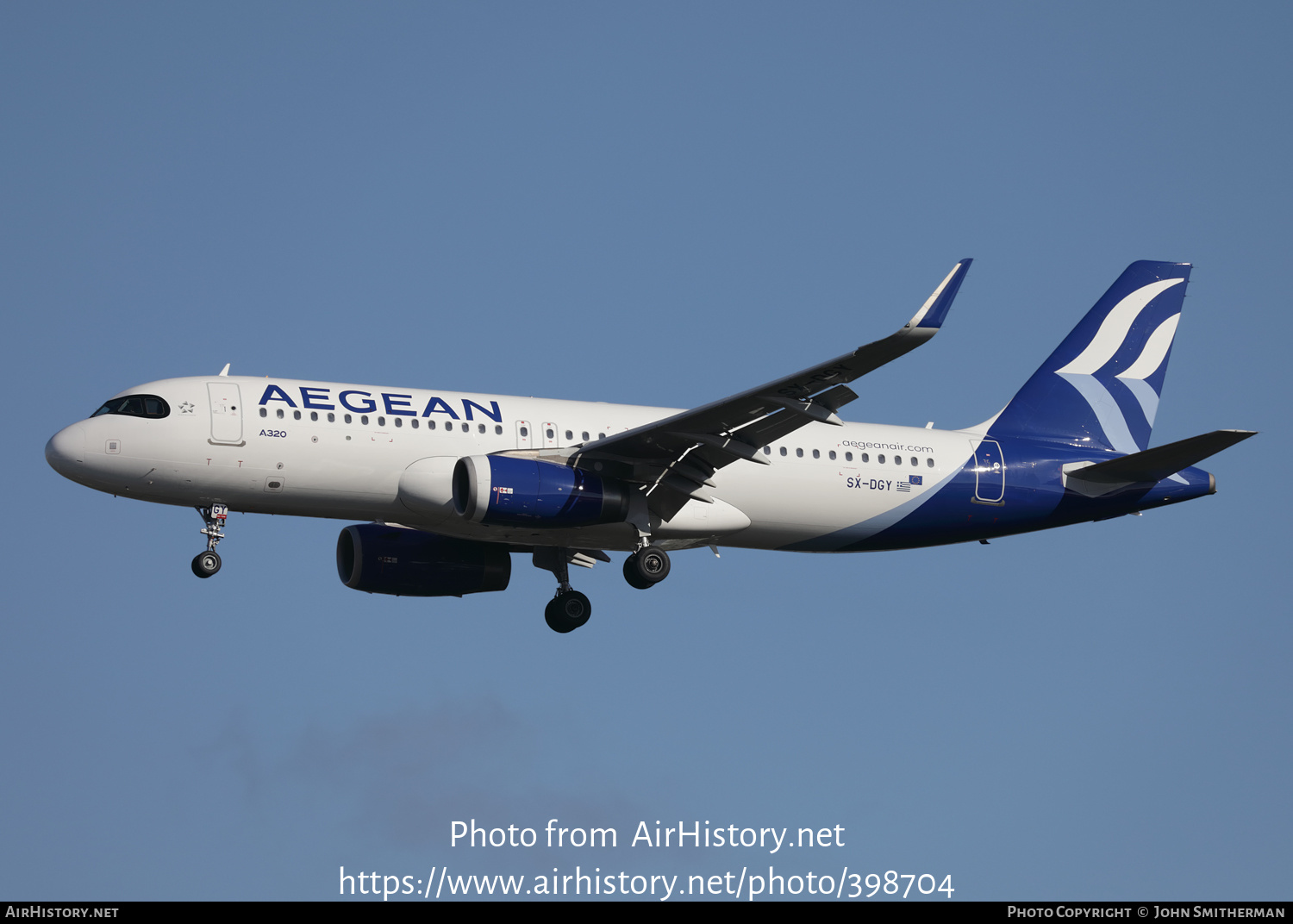 Aircraft Photo of SX-DGY | Airbus A320-232 | Aegean Airlines | AirHistory.net #398704