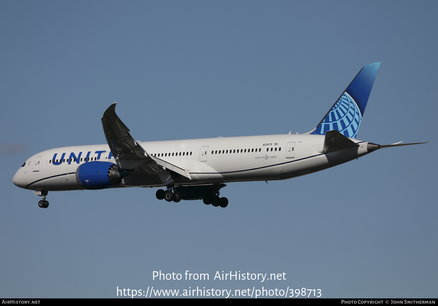 Aircraft Photo of N29975 | Boeing 787-9 Dreamliner | United Airlines | AirHistory.net #398713