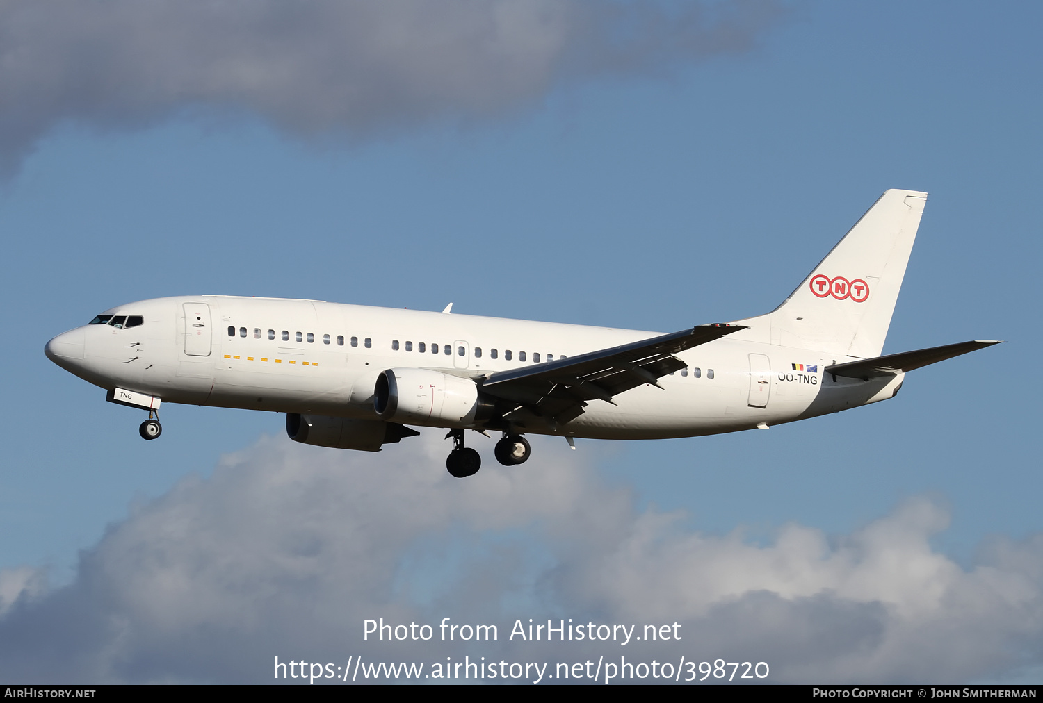 Aircraft Photo of OO-TNG | Boeing 737-3Y0(QC) | TNT Airways | AirHistory.net #398720