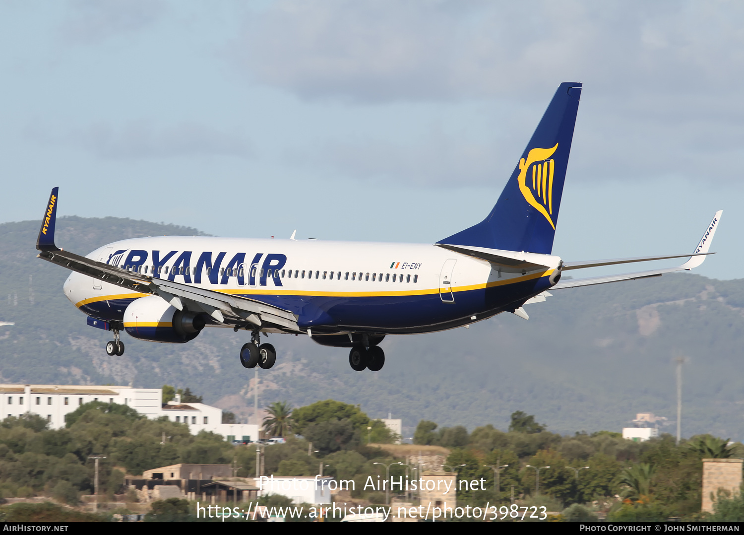 Aircraft Photo of EI-ENY | Boeing 737-8AS | Ryanair | AirHistory.net #398723