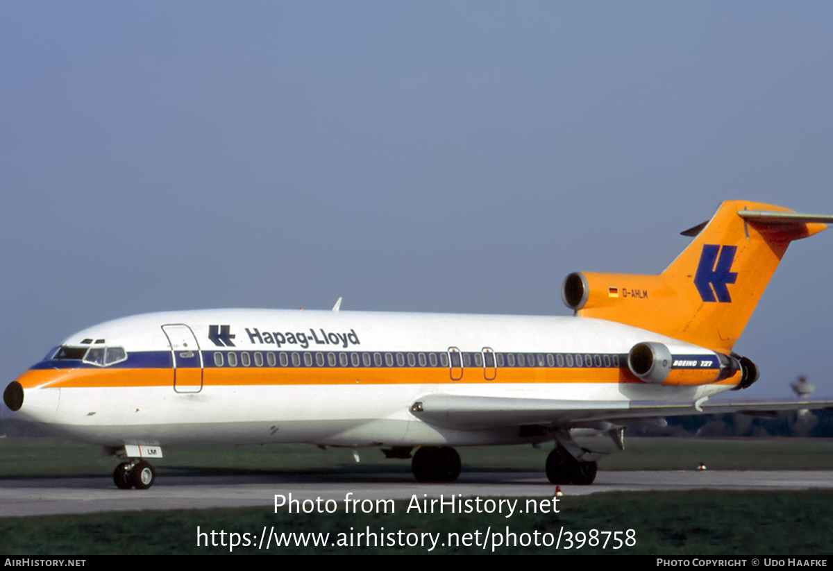 Aircraft Photo of D-AHLM | Boeing 727-81 | Hapag-Lloyd | AirHistory.net #398758