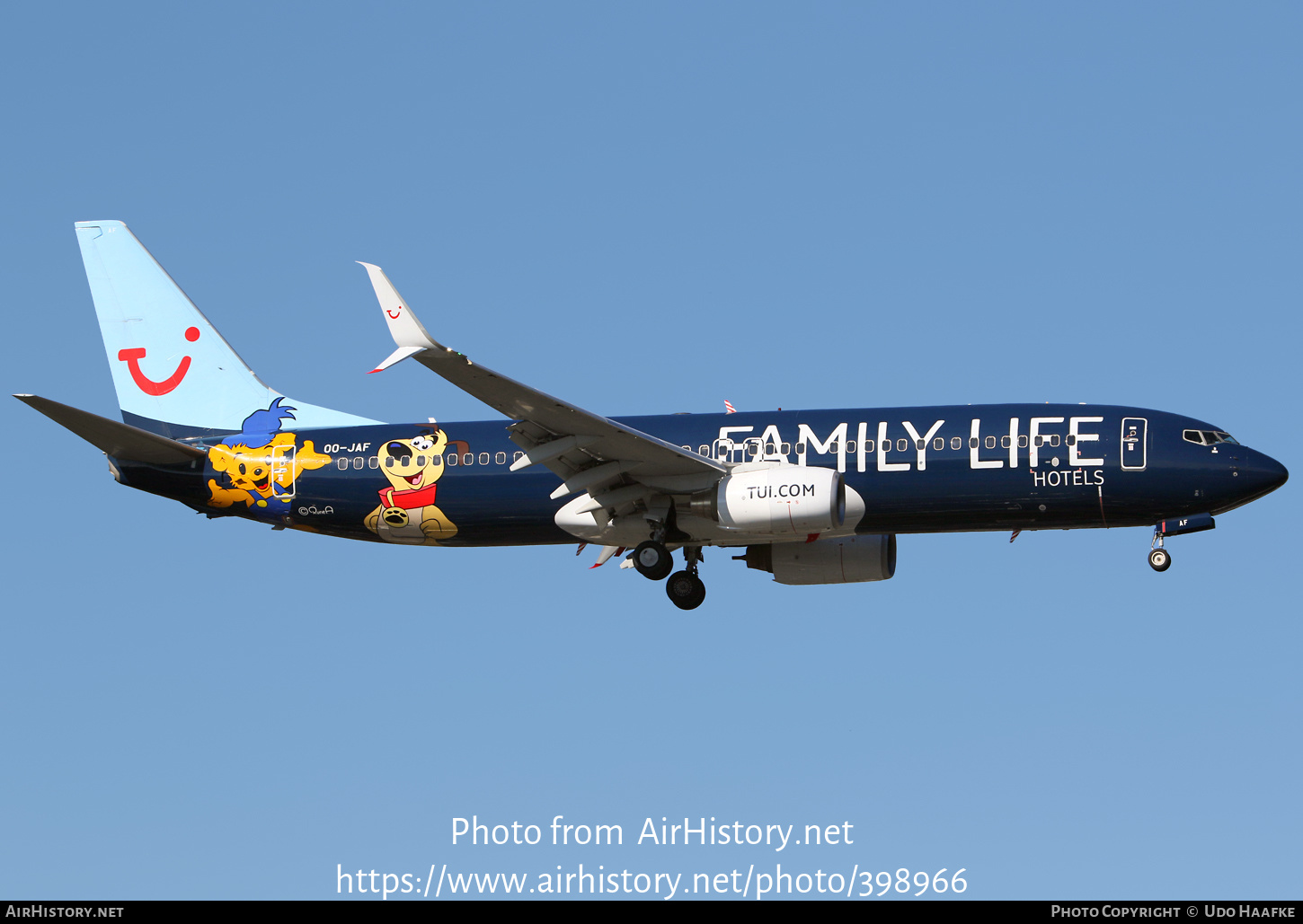 Aircraft Photo of OO-JAF | Boeing 737-8K5 | TUI | AirHistory.net #398966