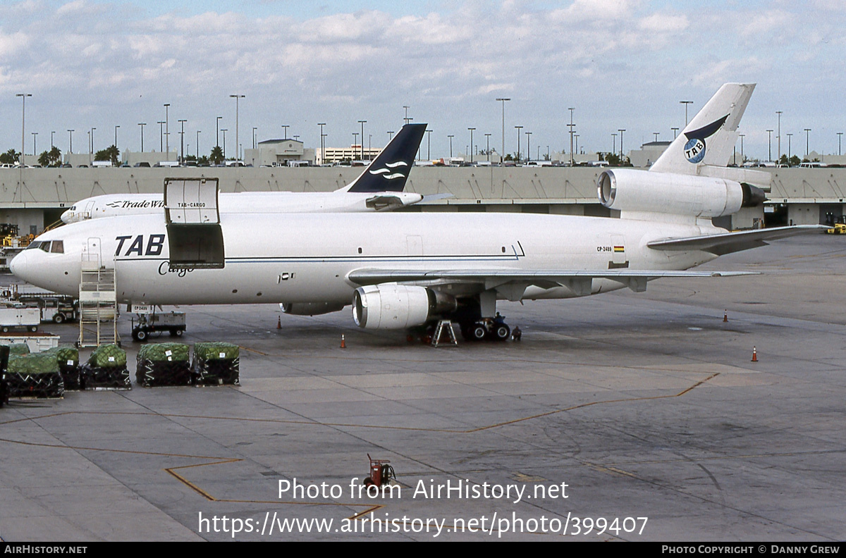 Aircraft Photo of CP-2489 | McDonnell Douglas DC-10-10(F) | TAB Cargo - Transportes Aereos Bolivianos | AirHistory.net #399407