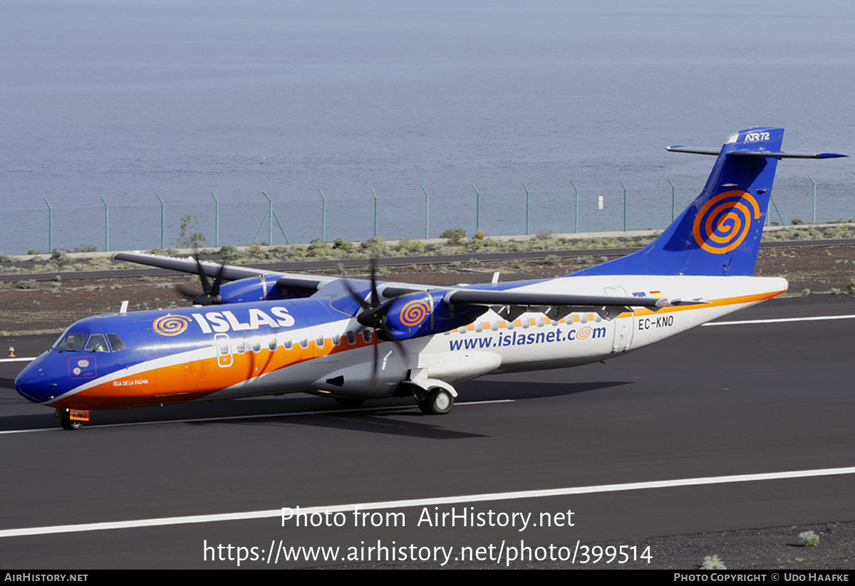 Aircraft Photo of EC-KNO | ATR ATR-72-500 (ATR-72-212A) | Islas Airways | AirHistory.net #399514