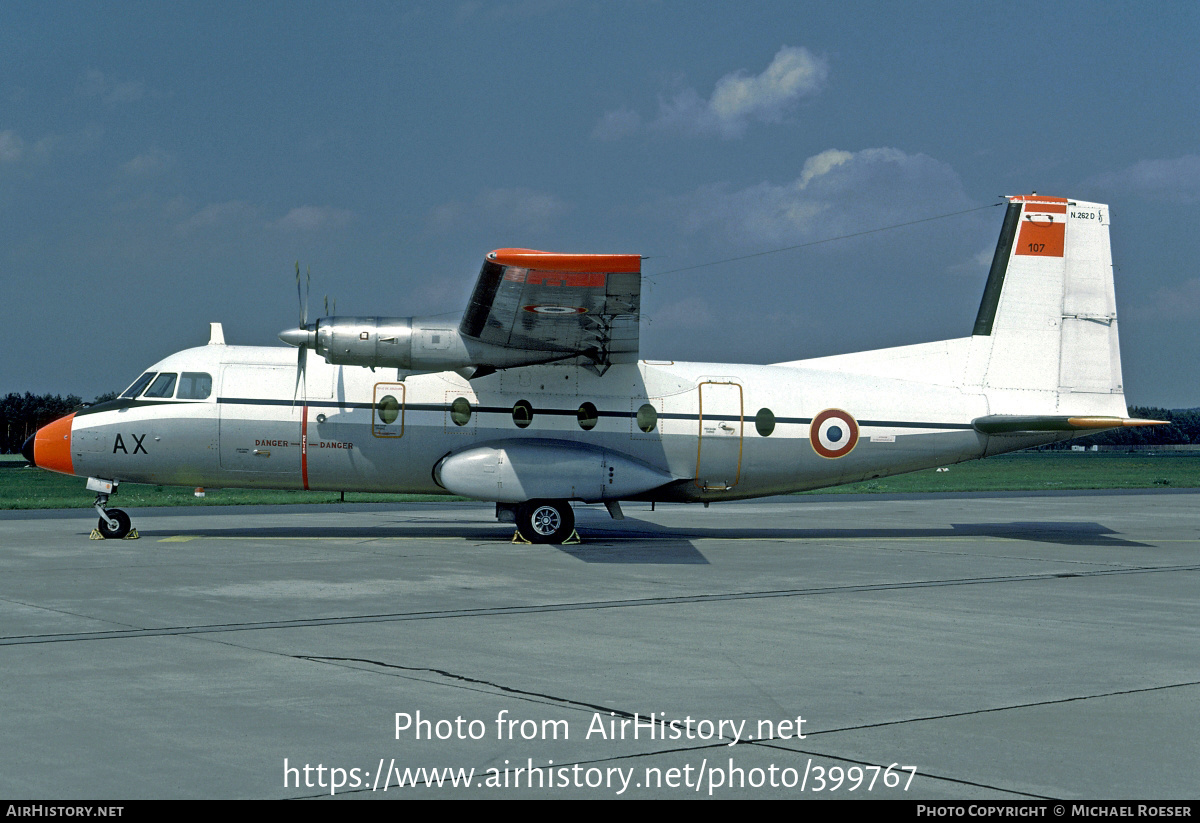 Aircraft Photo of 107 | Aerospatiale N-262D-51 Fregate | France - Air Force | AirHistory.net #399767