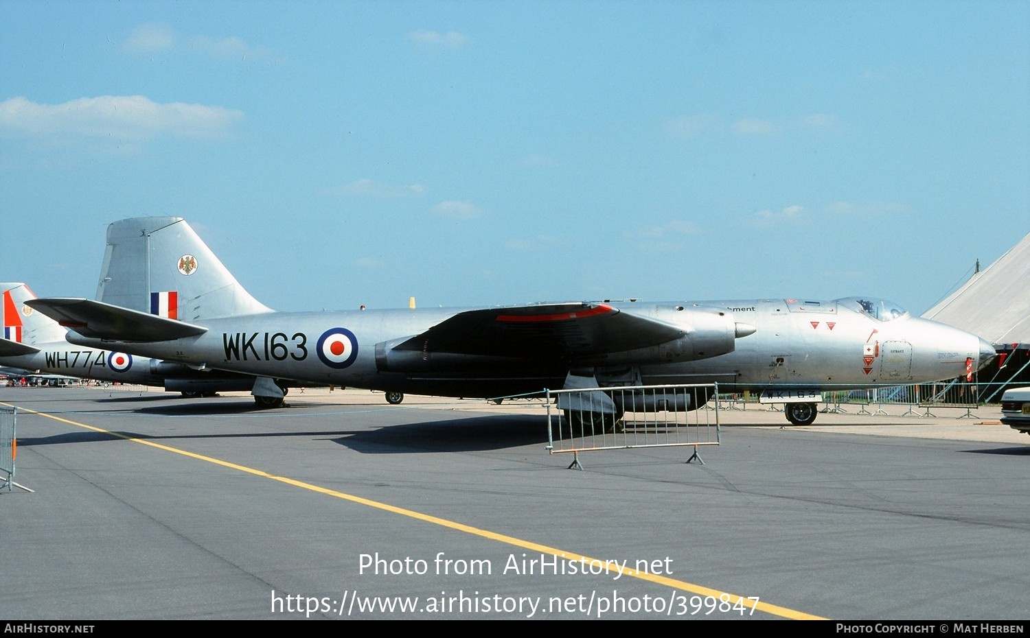 Aircraft Photo of WK163 | English Electric Canberra B2/6 | UK - Air Force | AirHistory.net #399847