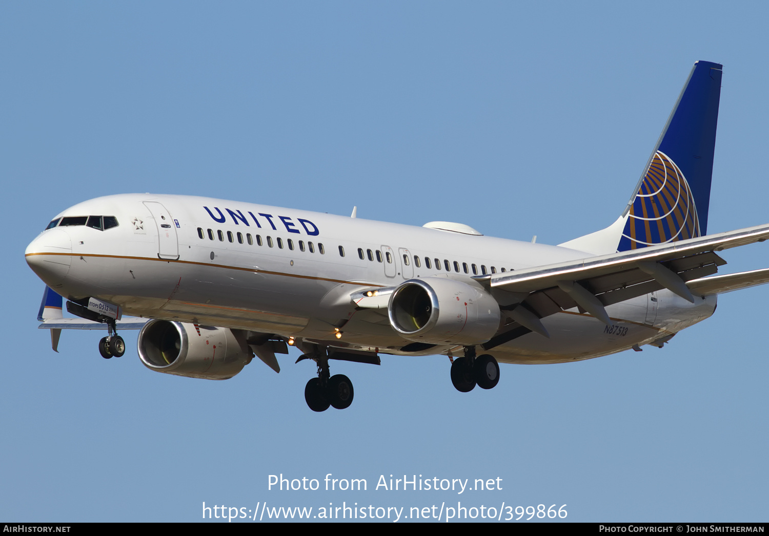 Aircraft Photo of N87513 | Boeing 737-824 | Continental Airlines | AirHistory.net #399866