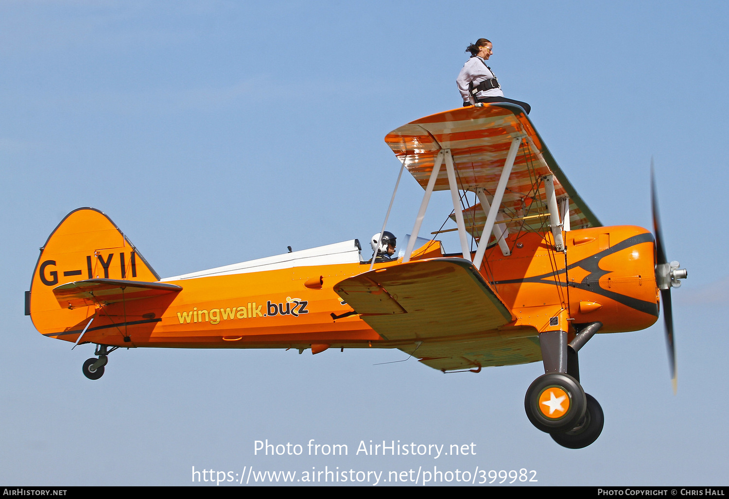 Aircraft Photo of G-IYII | Boeing N2S-3 Kaydet (B75N1) | Wingwalk Buzz | AirHistory.net #399982