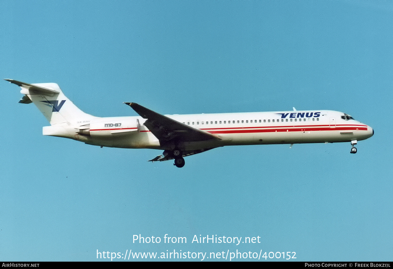 Aircraft Photo of SX-BAV | McDonnell Douglas MD-87 (DC-9-87) | Venus Airlines | AirHistory.net #400152