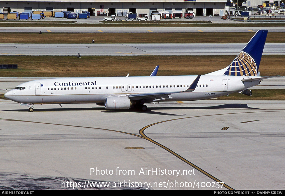 Aircraft Photo of N72405 | Boeing 737-924 | Continental Airlines | AirHistory.net #400257