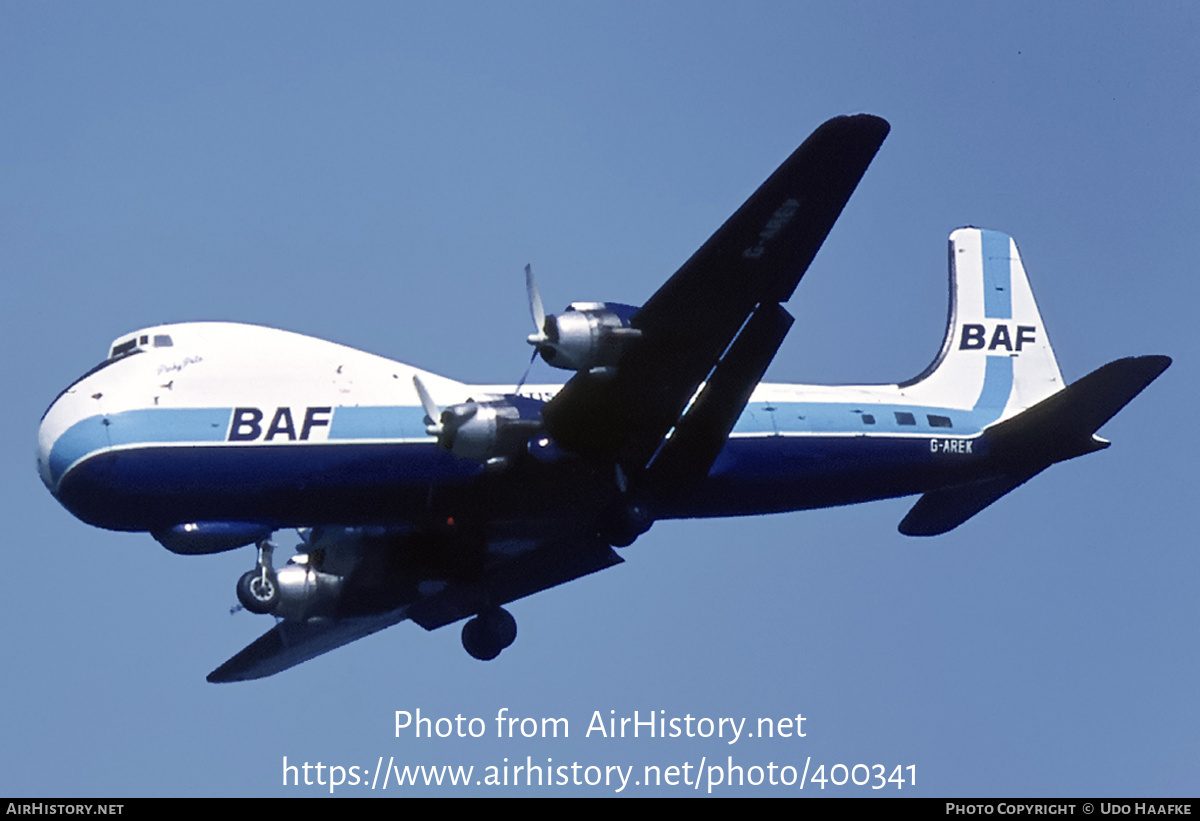 Aircraft Photo of G-AREK | Aviation Traders ATL-98 Carvair | British Air Ferries - BAF | AirHistory.net #400341