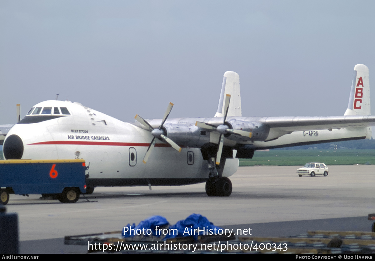 Aircraft Photo of G-APRN | Armstrong Whitworth AW-650 Argosy 102 | Air Bridge Carriers - ABC | AirHistory.net #400343