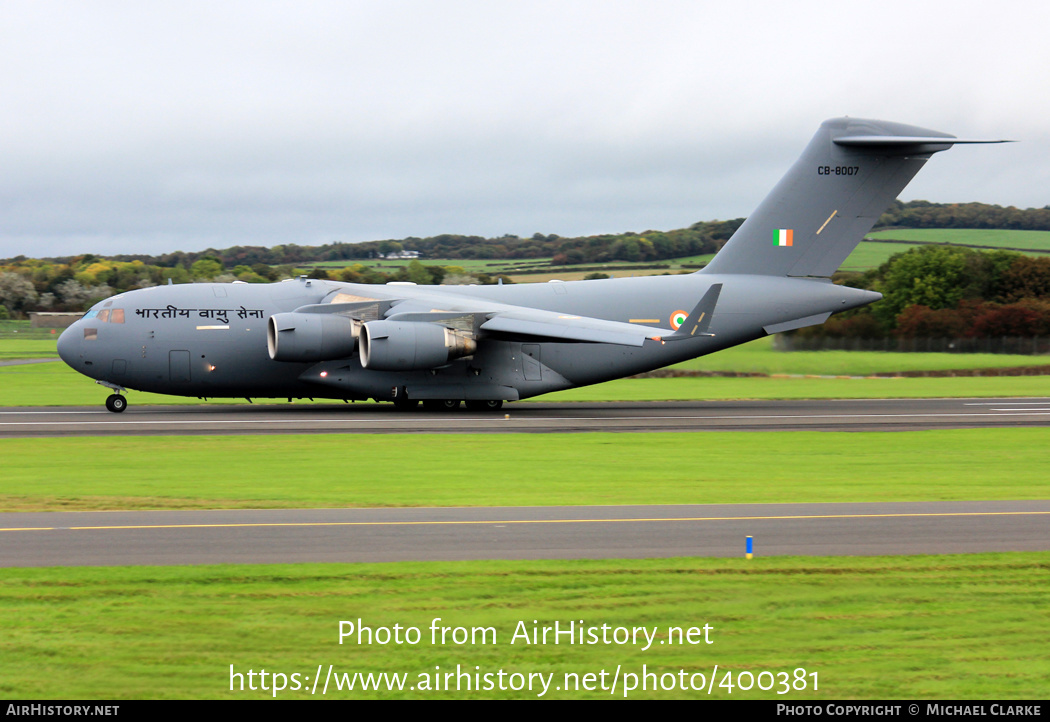 Aircraft Photo of CB-8007 | Boeing C-17A Globemaster III | India - Air Force | AirHistory.net #400381