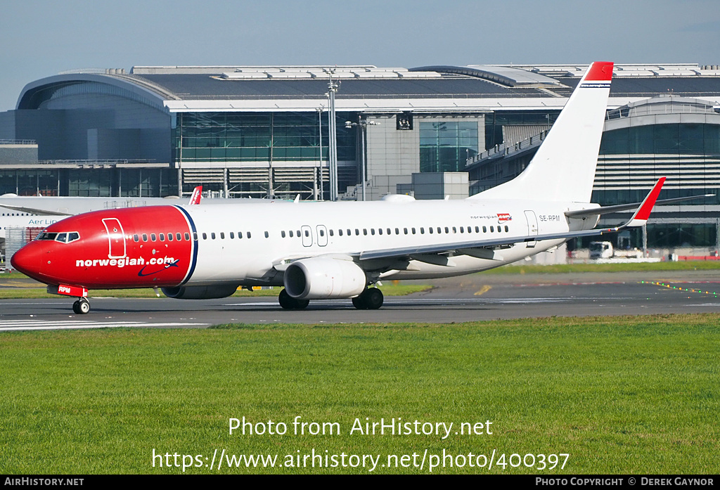 Aircraft Photo of SE-RPM | Boeing 737-8JP | Norwegian | AirHistory.net #400397