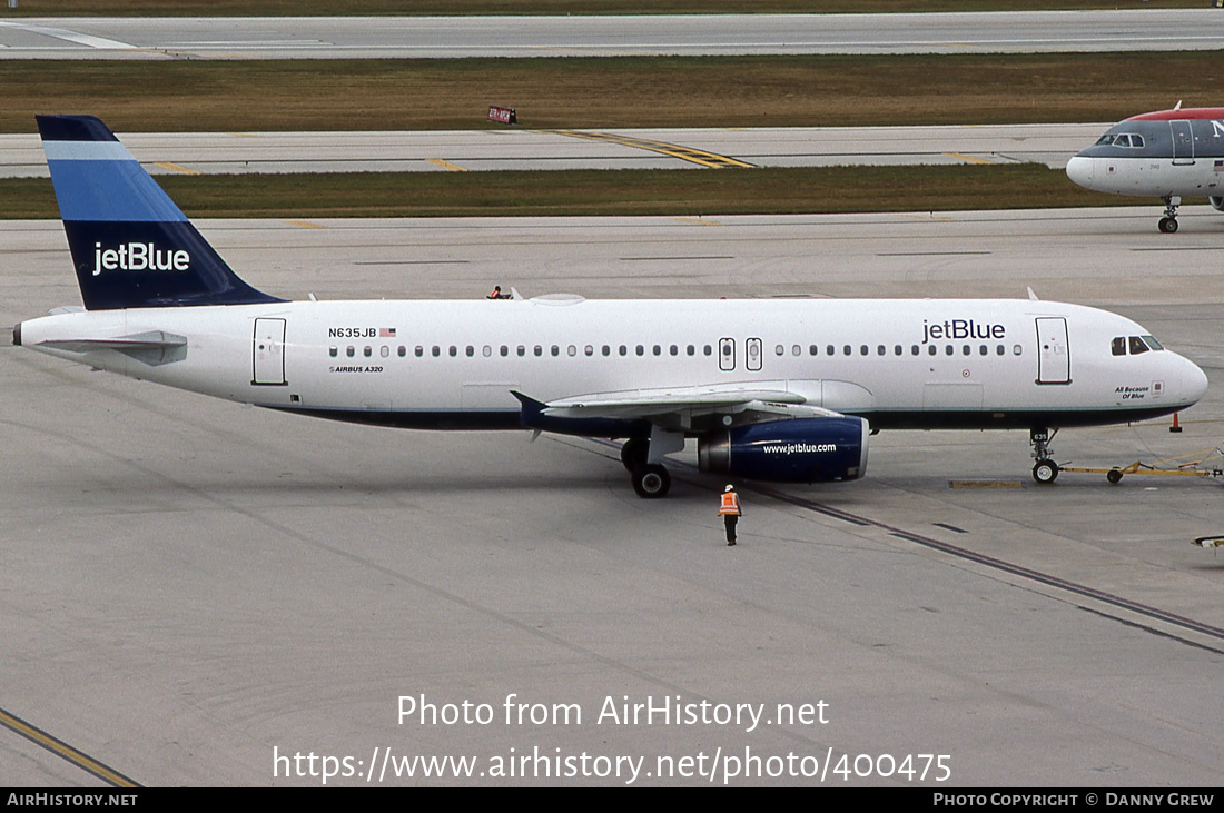 Aircraft Photo of N635JB | Airbus A320-232 | JetBlue Airways | AirHistory.net #400475