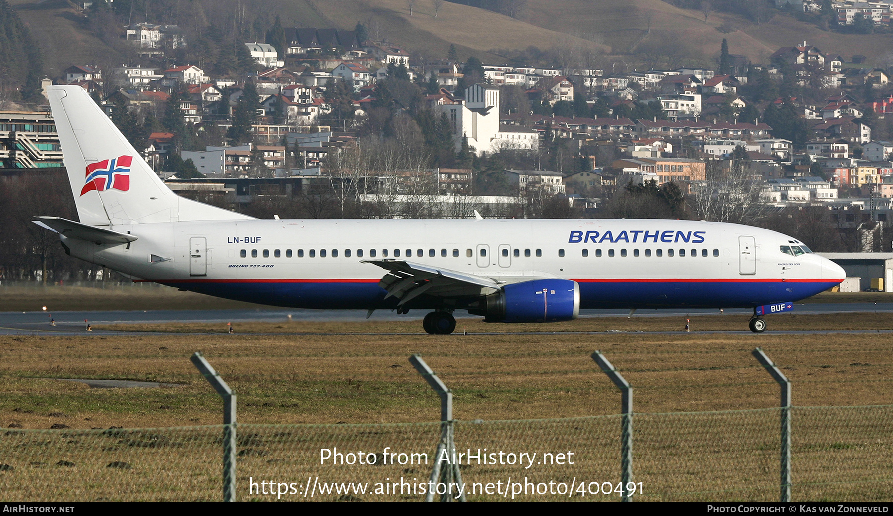 Aircraft Photo of LN-BUF | Boeing 737-405 | Braathens | AirHistory.net #400491