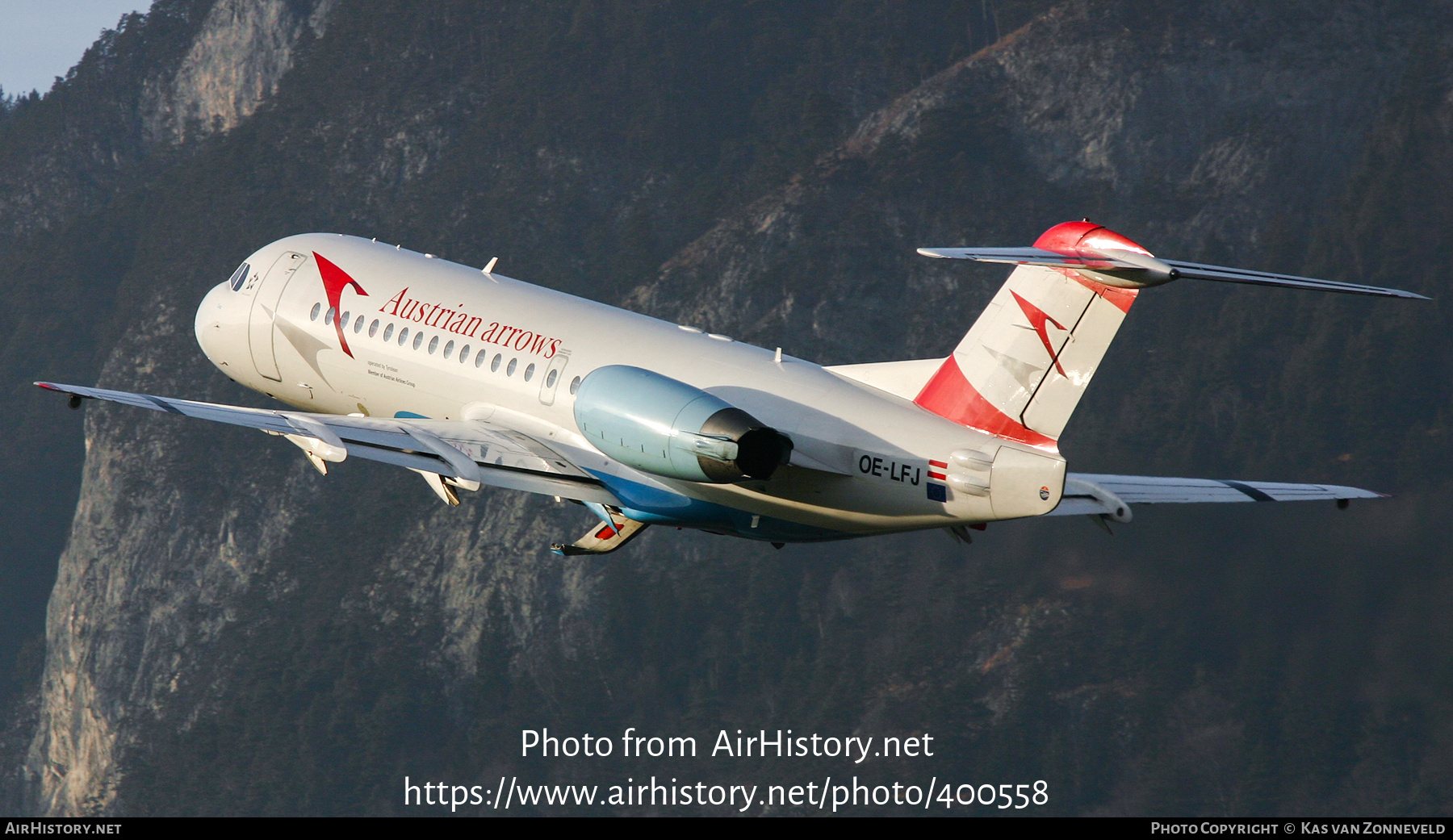 Aircraft Photo of OE-LFJ | Fokker 70 (F28-0070) | Austrian Arrows | AirHistory.net #400558