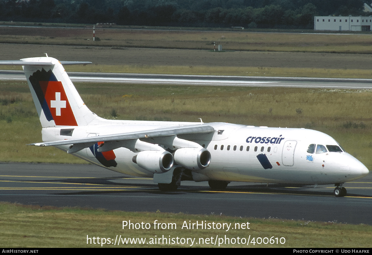 Aircraft Photo of HB-IYZ | British Aerospace Avro 146-RJ100 | Crossair | AirHistory.net #400610