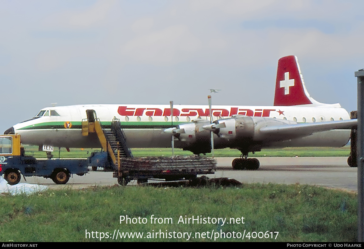 Aircraft Photo of HB-IEN | Canadair CL-44D4-2 | Transvalair | AirHistory.net #400617