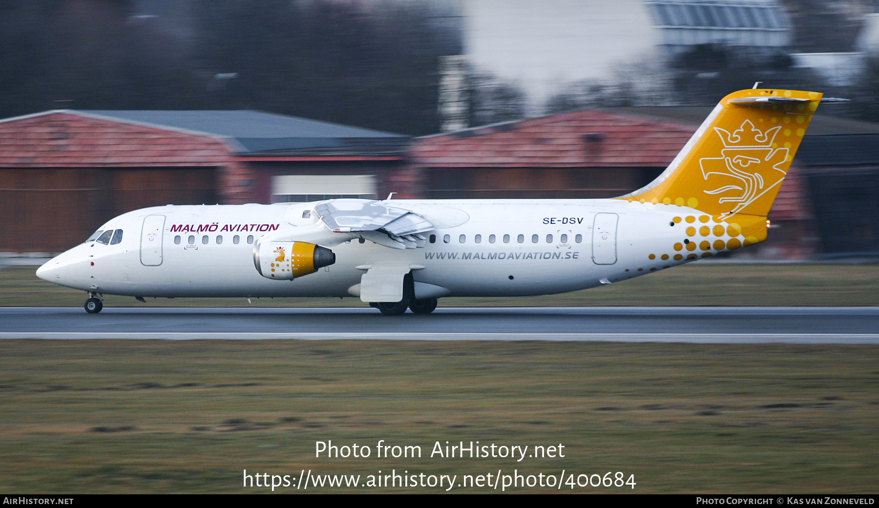 Aircraft Photo of SE-DSV | British Aerospace Avro 146-RJ100 | Malmö ...