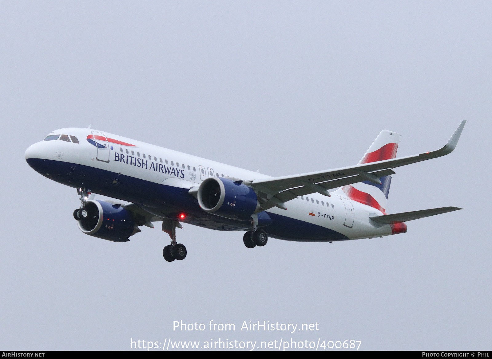 Aircraft Photo of G-TTNR | Airbus A320-251N | British Airways | AirHistory.net #400687