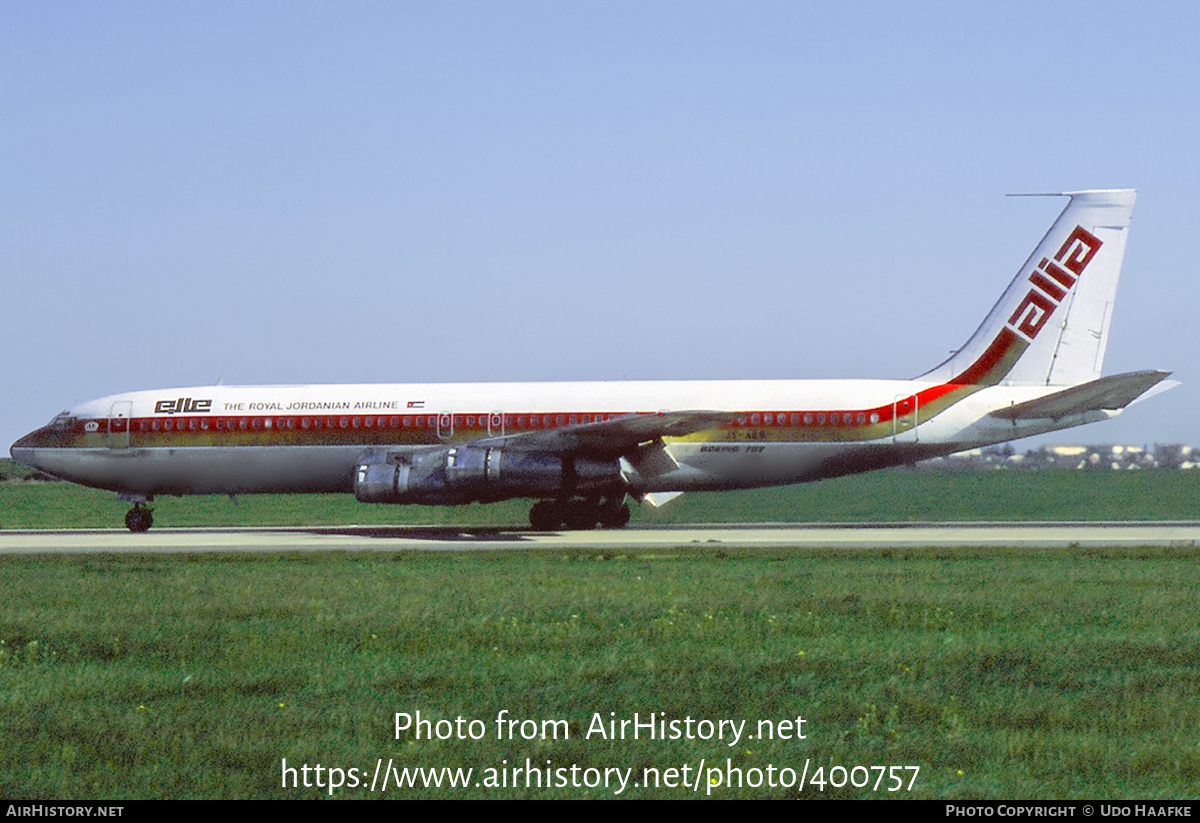 Aircraft Photo of JY-AES | Boeing 707-321C | Alia - The Royal Jordanian Airline | AirHistory.net #400757