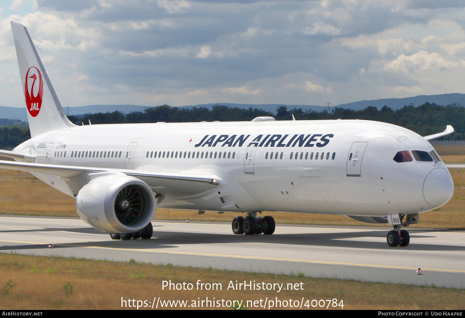 Aircraft Photo of JA868J | Boeing 787-9 Dreamliner | Japan Airlines - JAL | AirHistory.net #400784