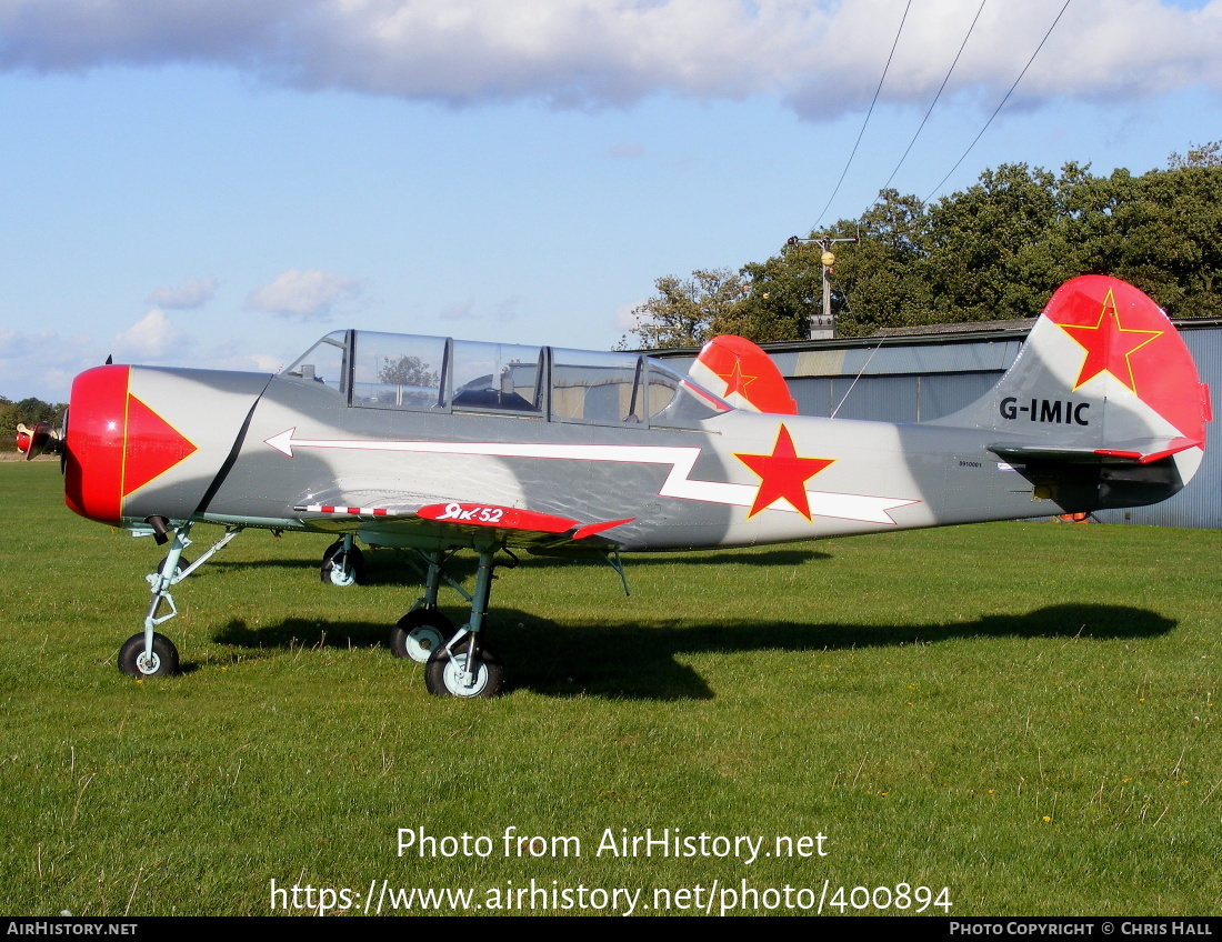 Aircraft Photo of G-IMIC | Yakovlev Yak-52 | AirHistory.net #400894