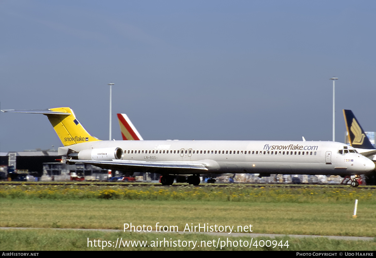 Aircraft Photo of LN-ROS | McDonnell Douglas MD-82 (DC-9-82) | Snowflake | AirHistory.net #400944