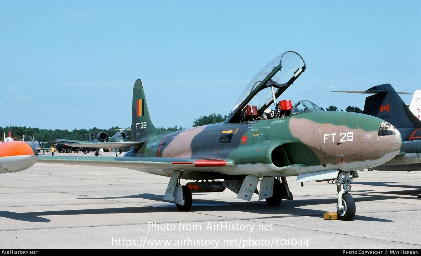 Aircraft Photo of FT29 | Lockheed T-33A | Belgium - Air Force | AirHistory.net #401044