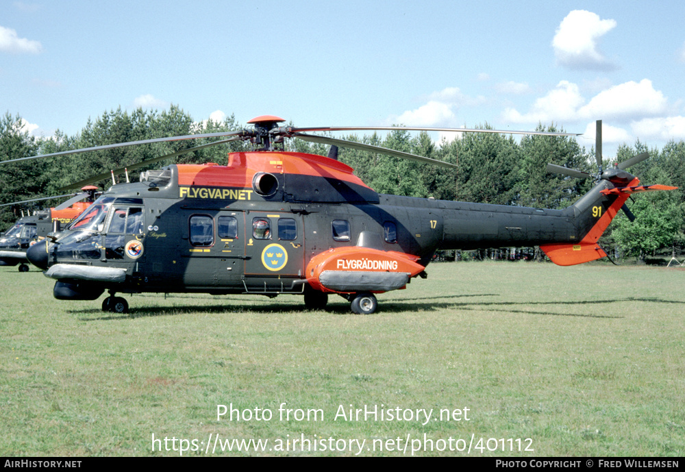 Aircraft Photo of 10401 | Aerospatiale Hkp10 Super Puma (AS-332M1) | Sweden - Air Force | AirHistory.net #401112