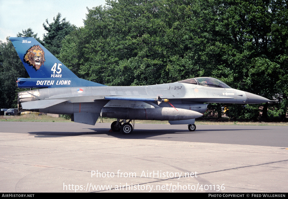 Aircraft Photo of J-257 | General Dynamics F-16A Fighting Falcon | Netherlands - Air Force | AirHistory.net #401136