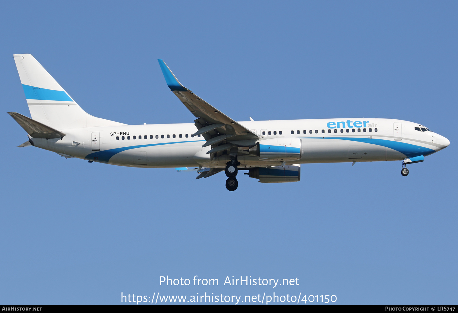 Aircraft Photo of SP-ENU | Boeing 737-83N | Enter Air | AirHistory.net #401150