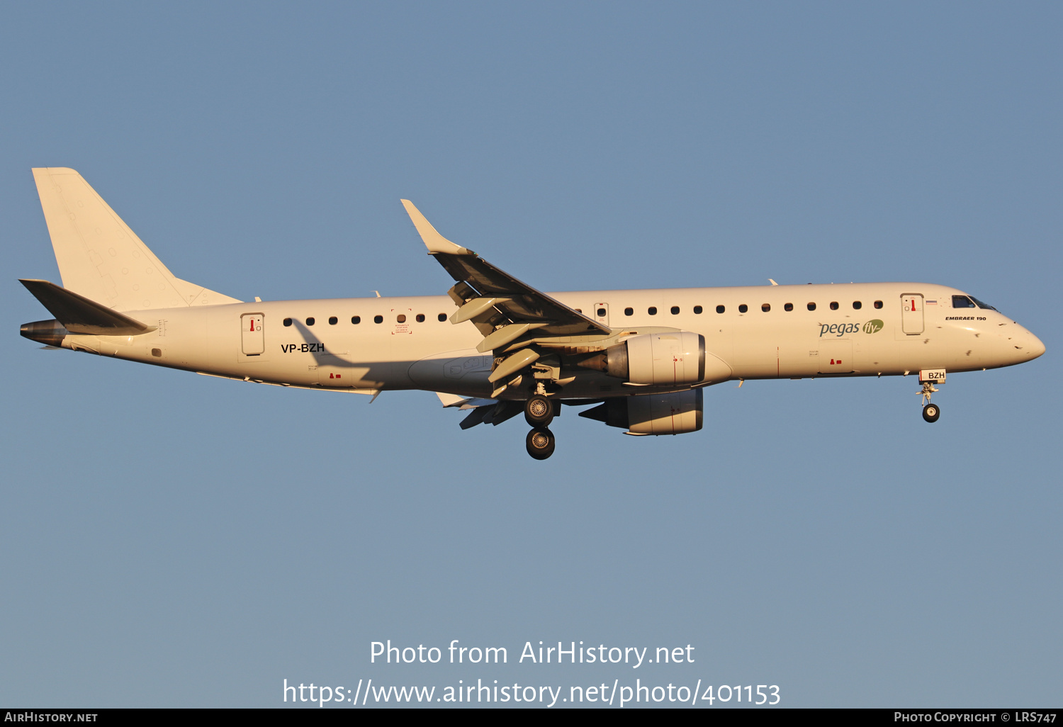 Aircraft Photo of VP-BZH | Embraer 190LR (ERJ-190-100LR) | Pegas Fly | AirHistory.net #401153