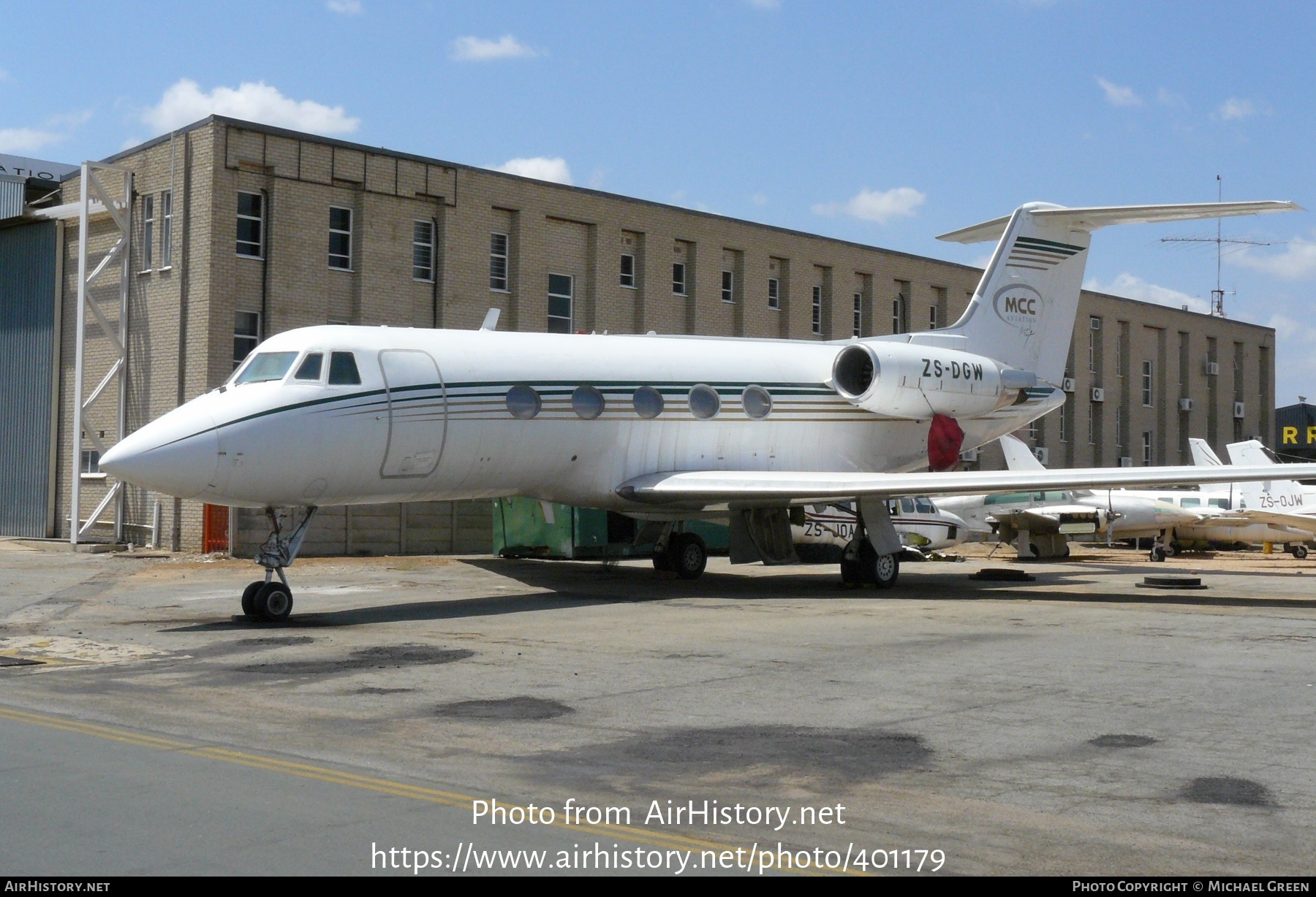 Aircraft Photo of ZS-DGW | Grumman American G-1159B Gulfstream II-B | MCC Aviation | AirHistory.net #401179