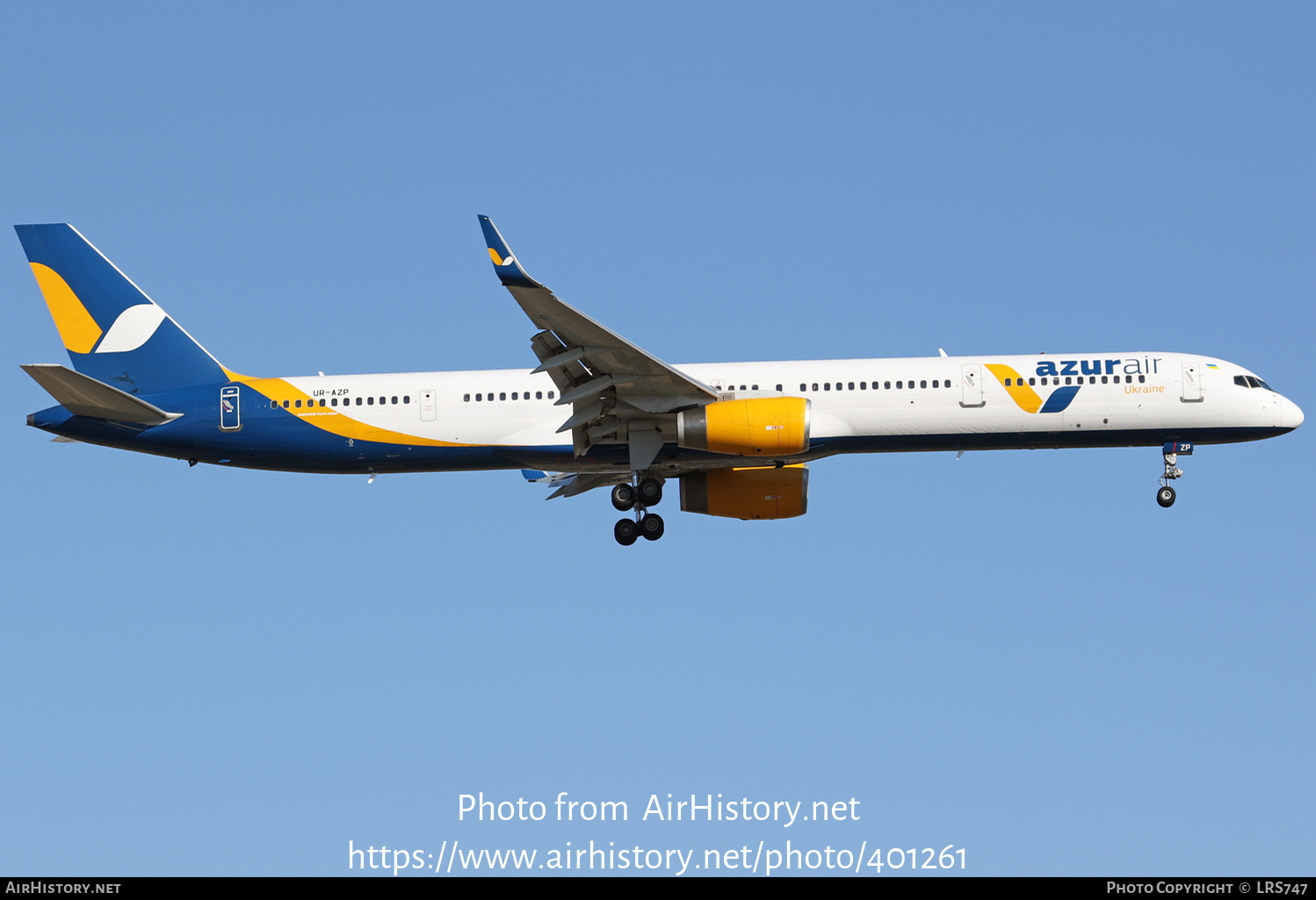 Aircraft Photo of UR-AZP | Boeing 757-3E7 | Azur Air Ukraine | AirHistory.net #401261