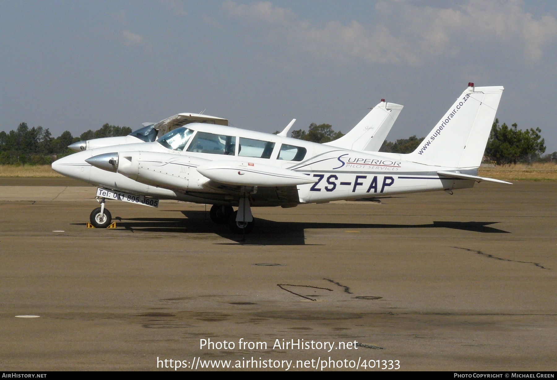 Aircraft Photo of ZS-FAP | Piper PA-30-160 Twin Comanche | Superior Pilot Services | AirHistory.net #401333