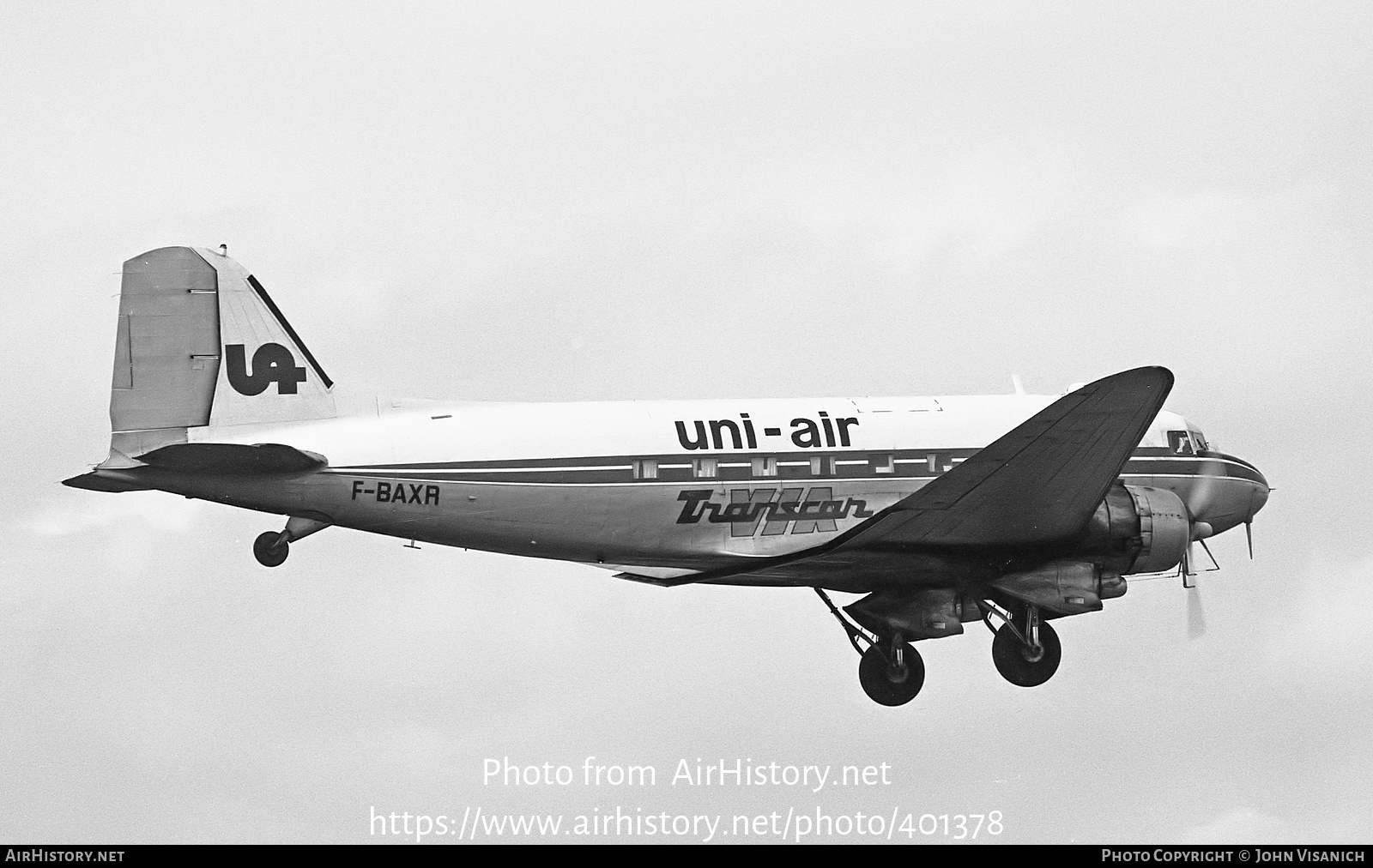 Aircraft Photo of F-BAXR | Douglas DC-3(C) | Uni-Air | AirHistory.net #401378