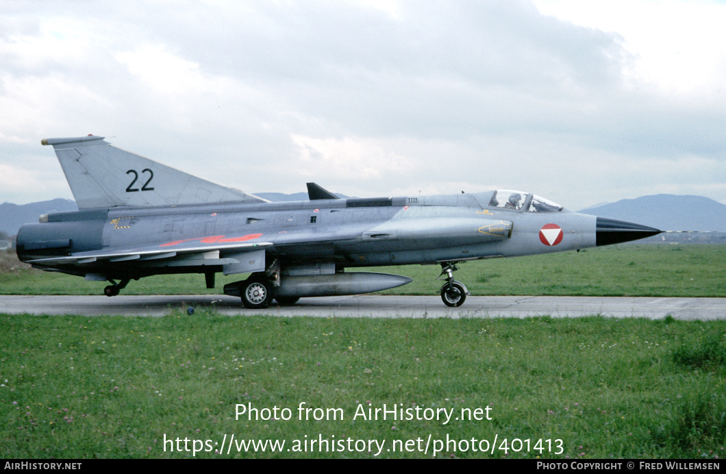 Aircraft Photo of 22 | Saab J35Oe Draken | Austria - Air Force | AirHistory.net #401413