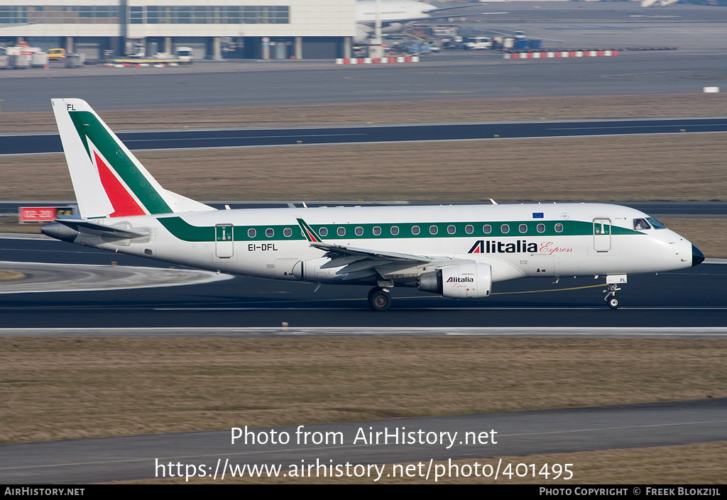 Aircraft Photo of EI-DFL | Embraer 170LR (ERJ-170-100LR) | Alitalia Express | AirHistory.net #401495