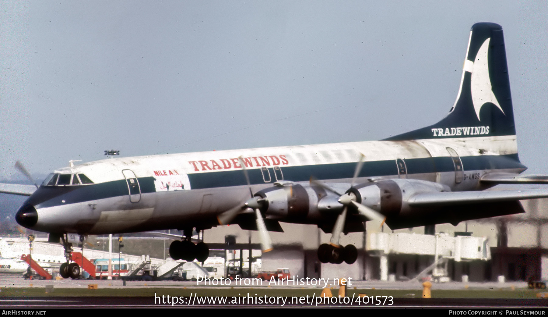 Aircraft Photo of G-AWGS | Canadair CL-44D4-1 | Tradewinds Airways | AirHistory.net #401573