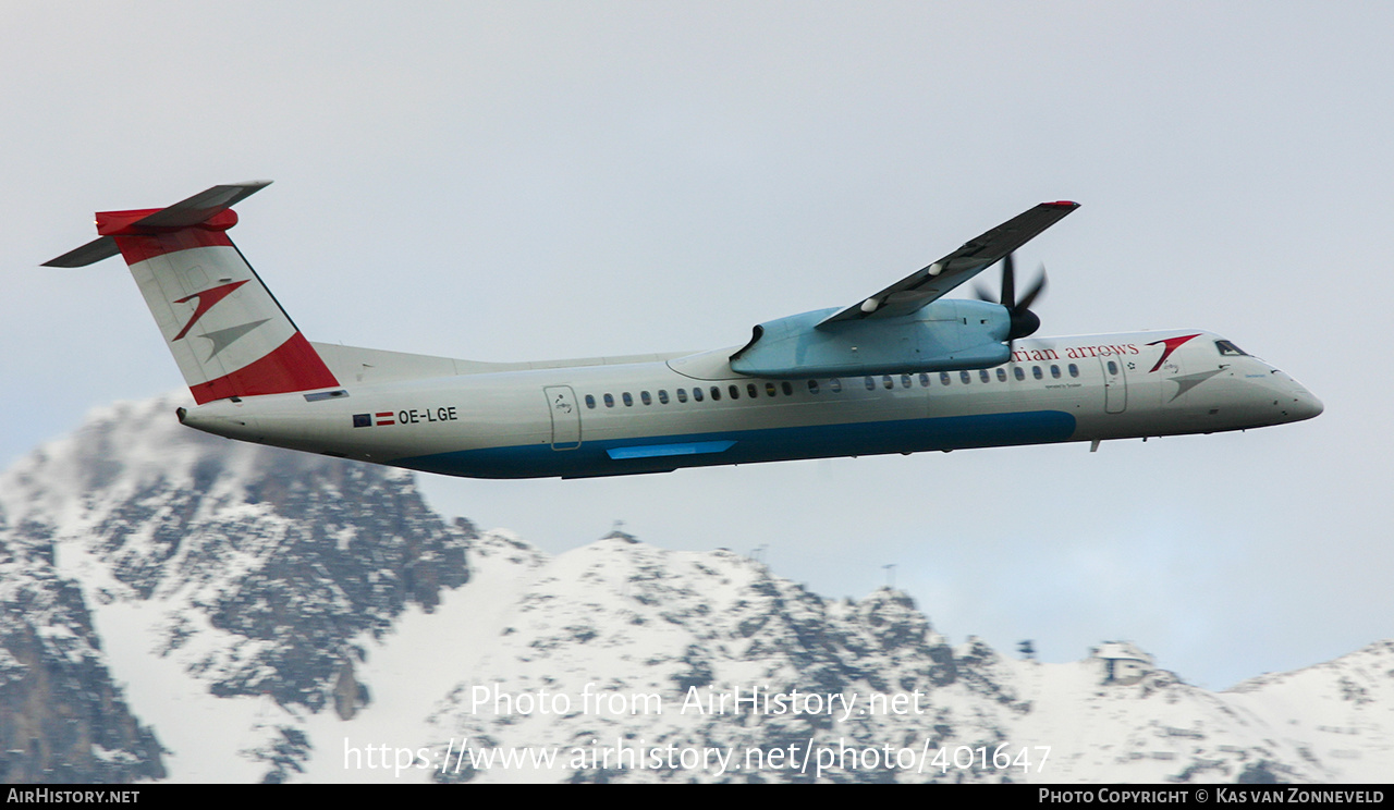 Aircraft Photo of OE-LGE | Bombardier DHC-8-402 Dash 8 | Austrian Arrows | AirHistory.net #401647