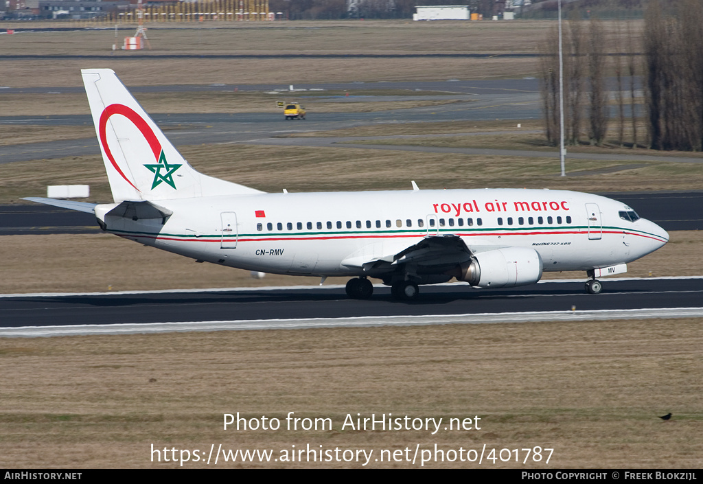 Aircraft Photo of CN-RMV | Boeing 737-5B6 | Royal Air Maroc - RAM | AirHistory.net #401787