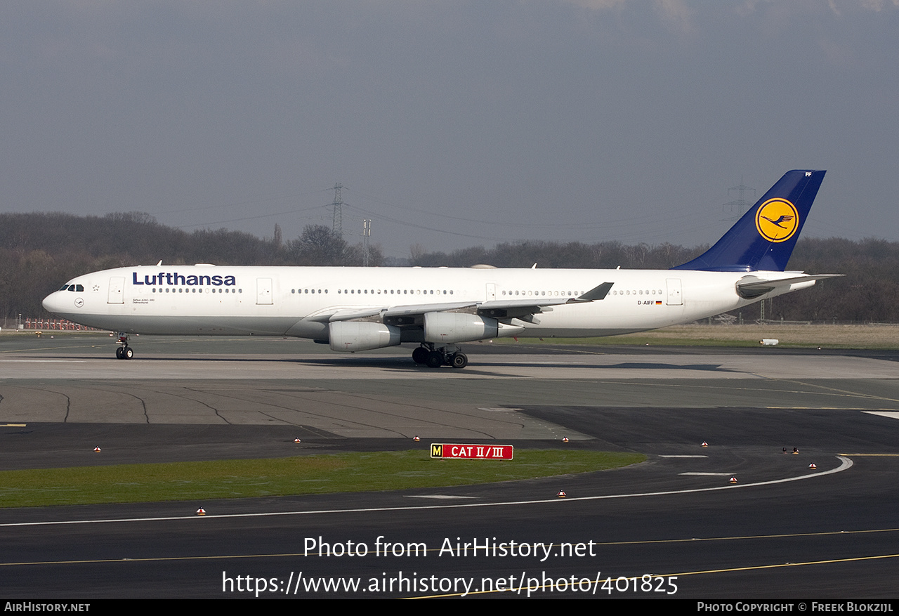 Aircraft Photo of D-AIFF | Airbus A340-313X | Lufthansa | AirHistory.net #401825