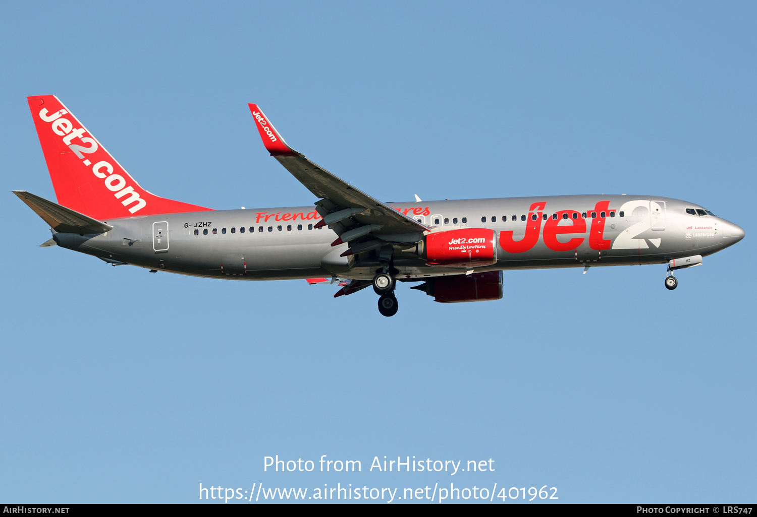 Aircraft Photo of G-JZHZ | Boeing 737-800 | Jet2 | AirHistory.net #401962