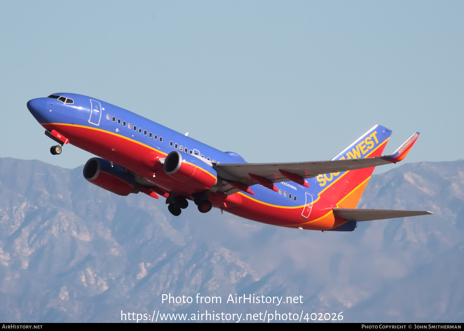 Aircraft Photo of N256WN | Boeing 737-7H4 | Southwest Airlines | AirHistory.net #402026