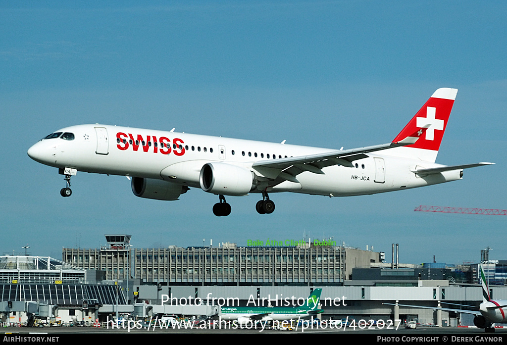 Aircraft Photo of HB-JCA | Bombardier CSeries CS300 (BD-500-1A11) | Swiss International Air Lines | AirHistory.net #402027