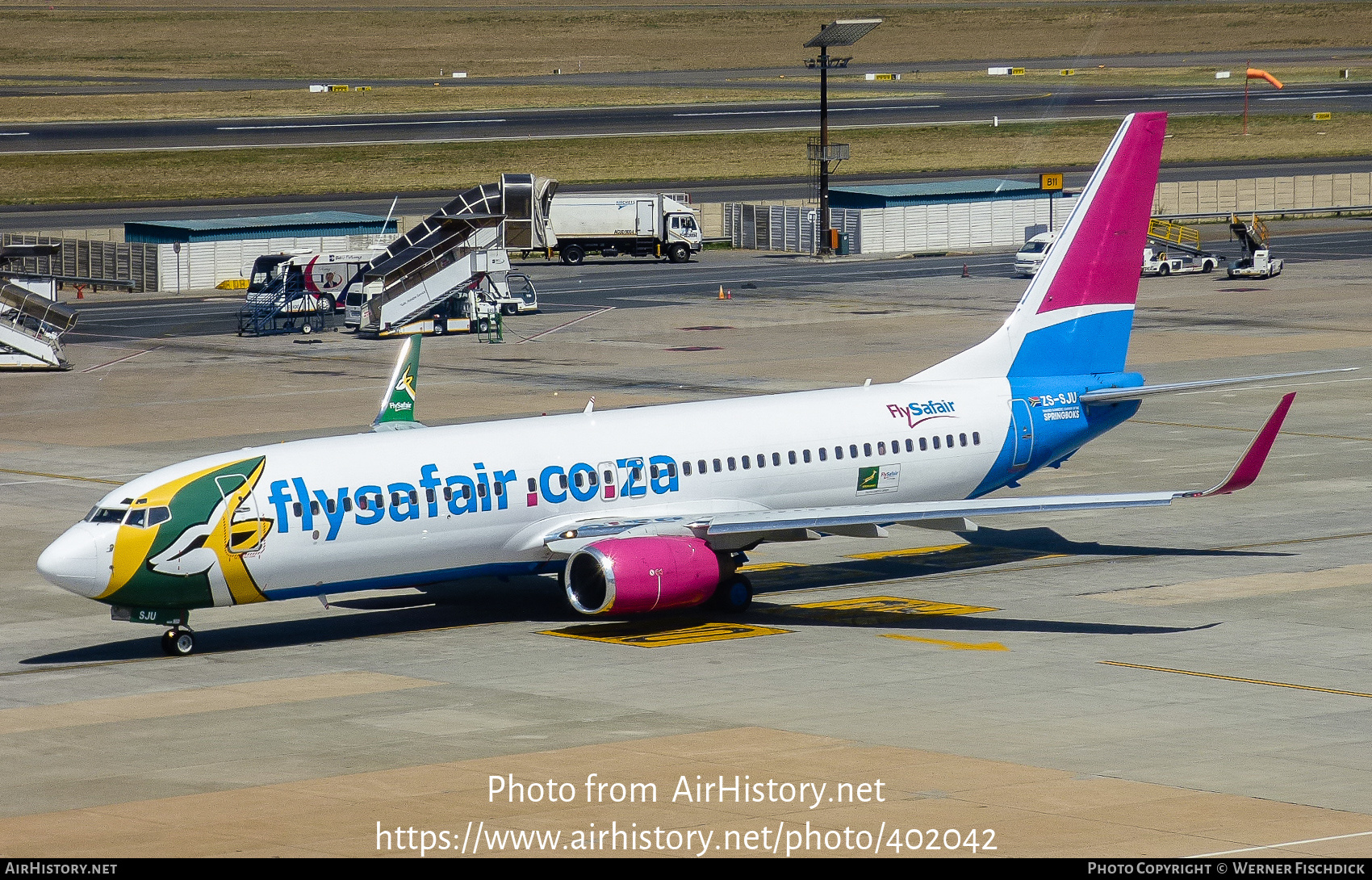 Aircraft Photo of ZS-SJU | Boeing 737-844 | FlySafair | AirHistory.net #402042